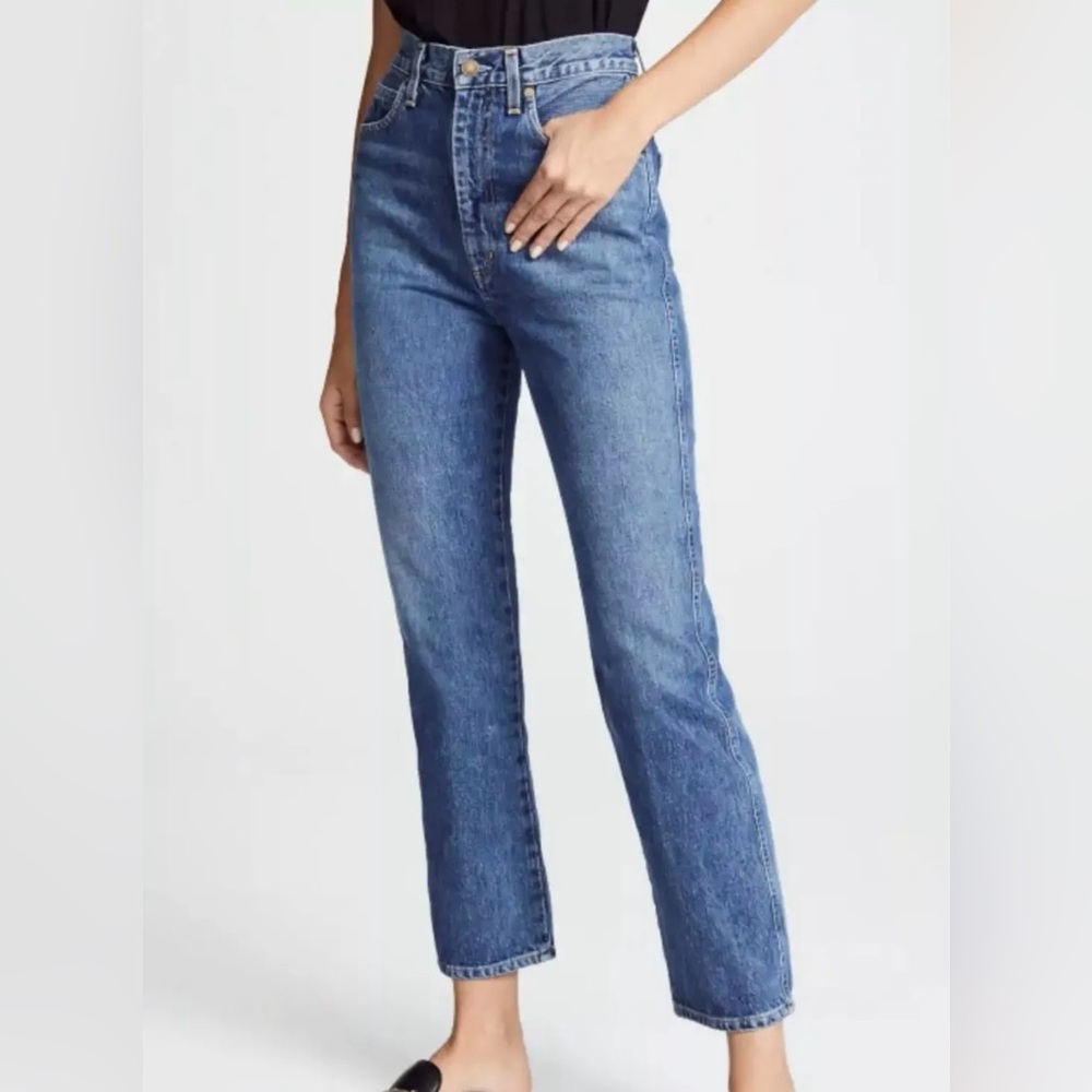 Agolde Pinch Waist Jean High Rise Kick Flare Placebo Blue A095-811 Sz 24 Classic